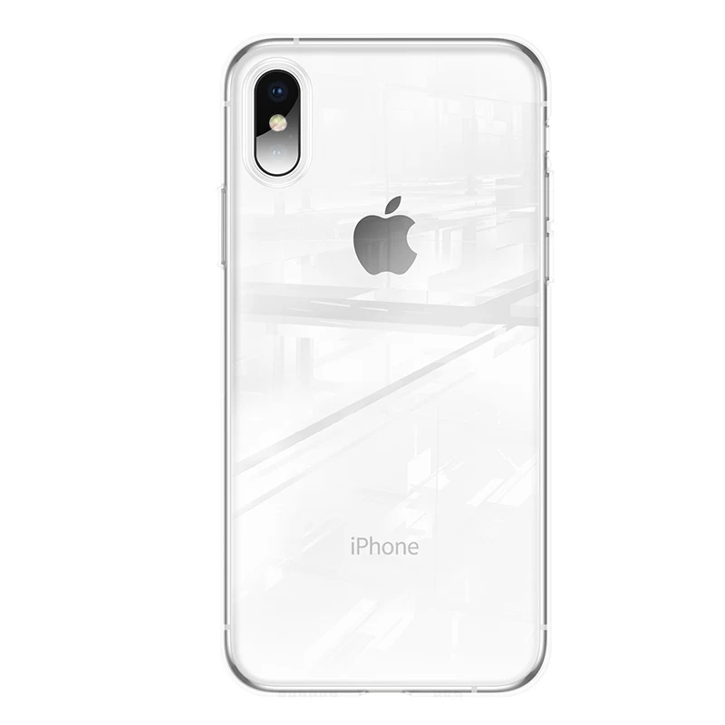 Модный чехол для IPhone X XS 8 7 6 S Plus тонкий прозрачный мягкий из ТПУ беспроводной