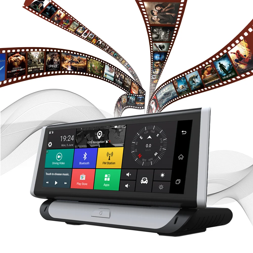 New Car DVR Dashcam 4G Smart ADAS Android 8" Center Console Mirror GPS WiFi FHD 1080P Rear Lens Video Recorder Dashboard Camera |