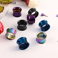vankula 18pcs wholesale lots bulk body jewelry ear gauges plugs stainless steel tunnels expander for piercings