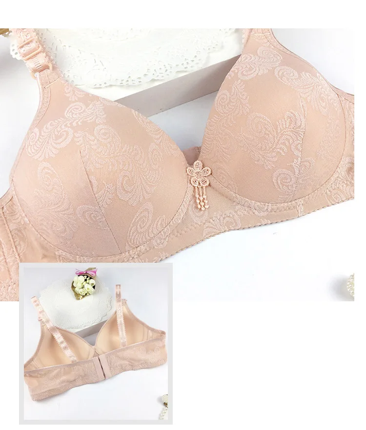 Women Soft Lingerie Plus Size Women Full Cup Wireless Bras Sexy Women Push Up Bra Wire Free solid 0448
