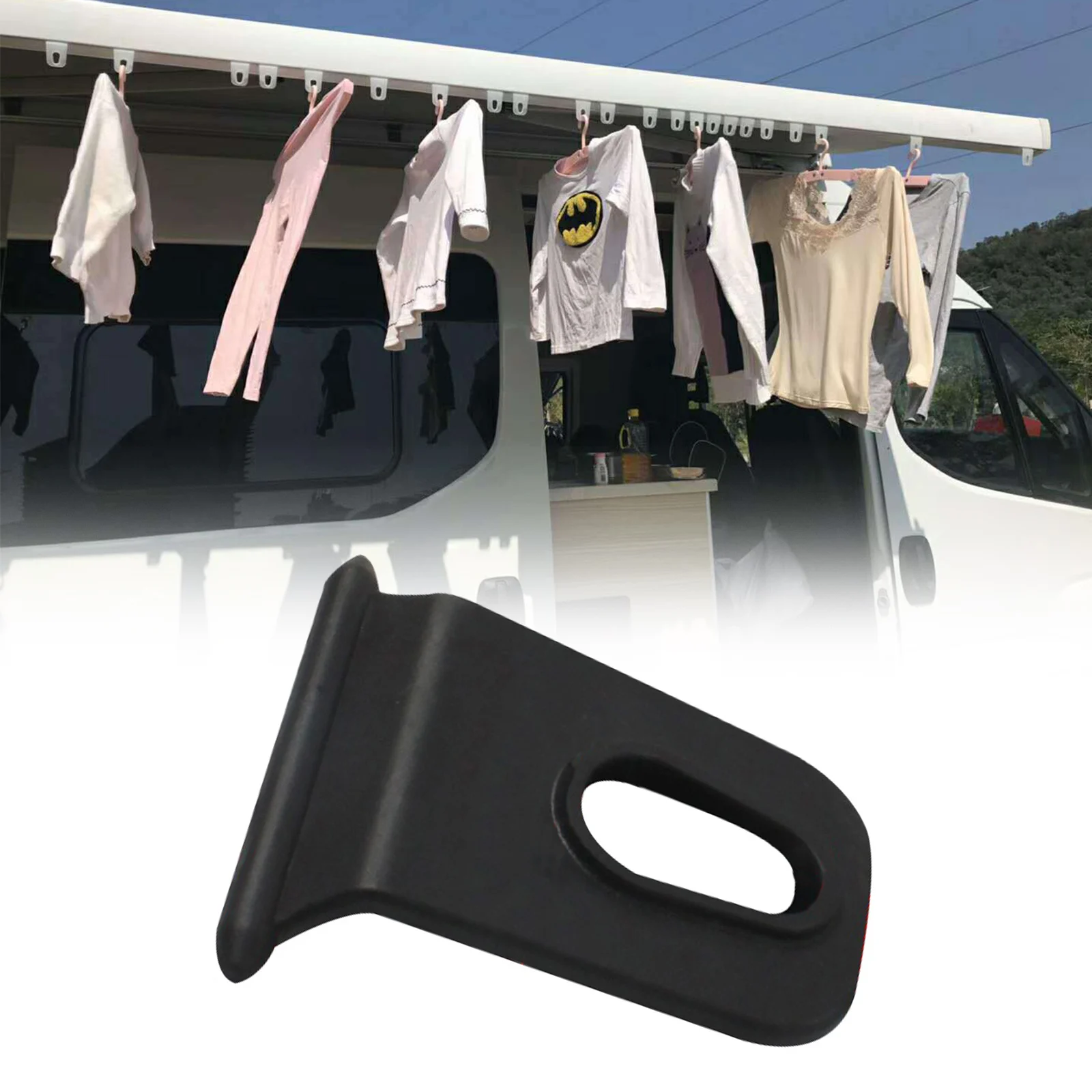 

New Style RV Awning Hooks Black 5mm Portable Awning Hooks Hanger Organizer Rack for RV Motorhome Campers