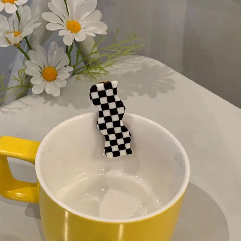 Женская заколка для волос акриловая квадратная с цветной сеткой изысканная в