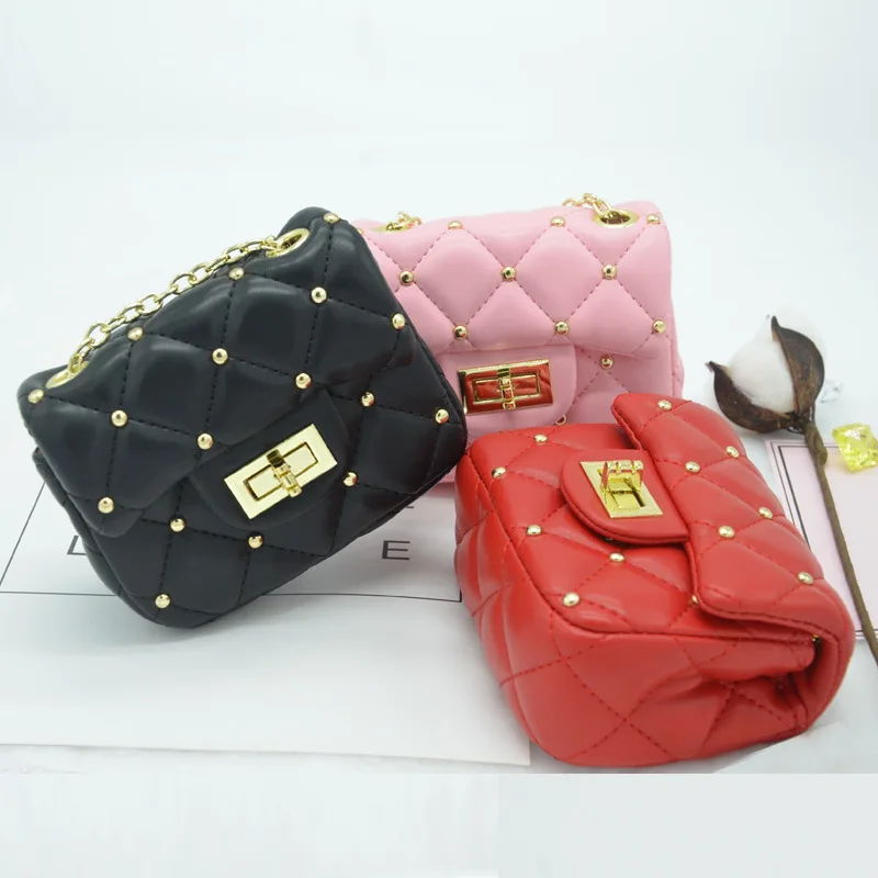 

Children's Mini Handbag Cute Rivet Crossbody Bag for Girls Small Coin Pouch Kawaii Kids Wallet Baby Party Purse Gift
