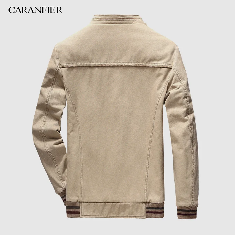 Новая высококачественная мужская повседневная куртка CARANFIER с воротником-стойкой