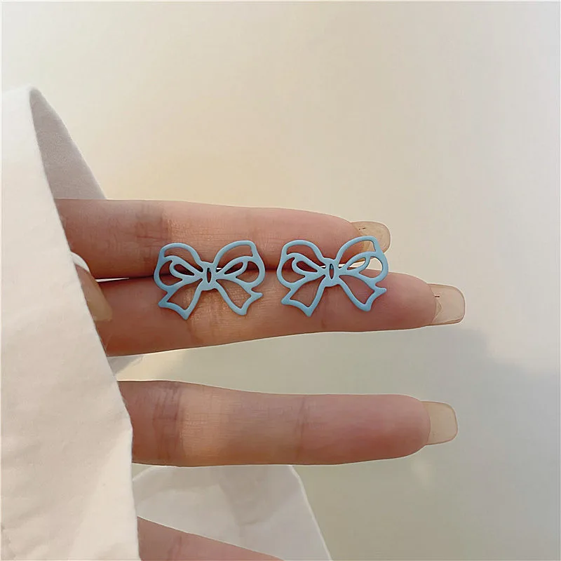 

Bowknot earpin new tide earrings INS wind simple ear clip without ear hole women