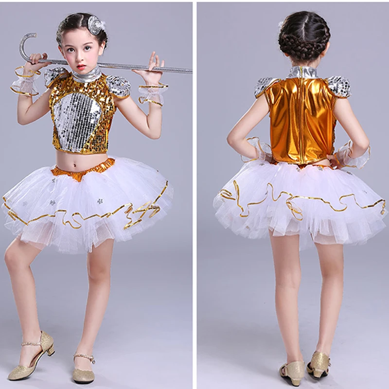 Новинка Детские современные костюмы для чирлидинга и джазовых танцев хип хоп