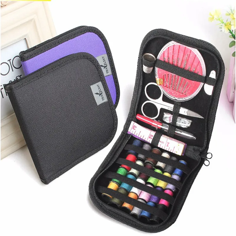 

12 Needle Portable Mini Travel Household Sewing Box Set Sewing Kit Storage Bags Sundries Organizer Home Tools