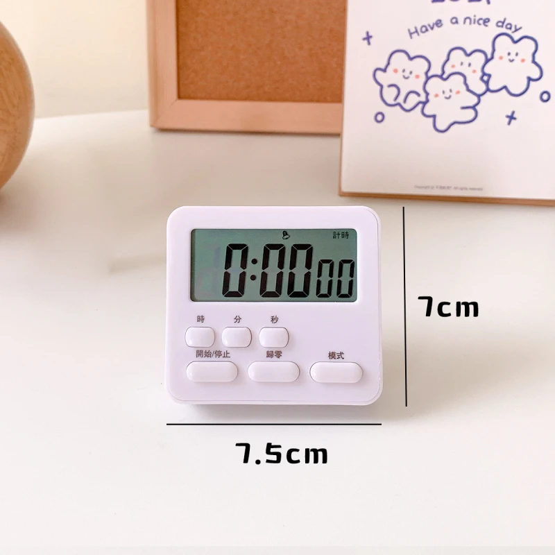

Time Efficiency Manager Multifunctional Timer Mini Cute Learning Timer Alarm Clock Time Management Timer With a AAA Battery New