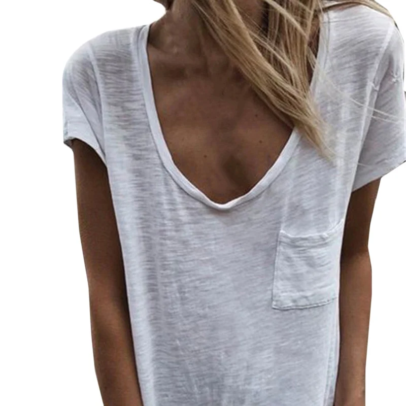 Женская рубашка топы из хлопчатобумажной смеси однотонный карман украшение