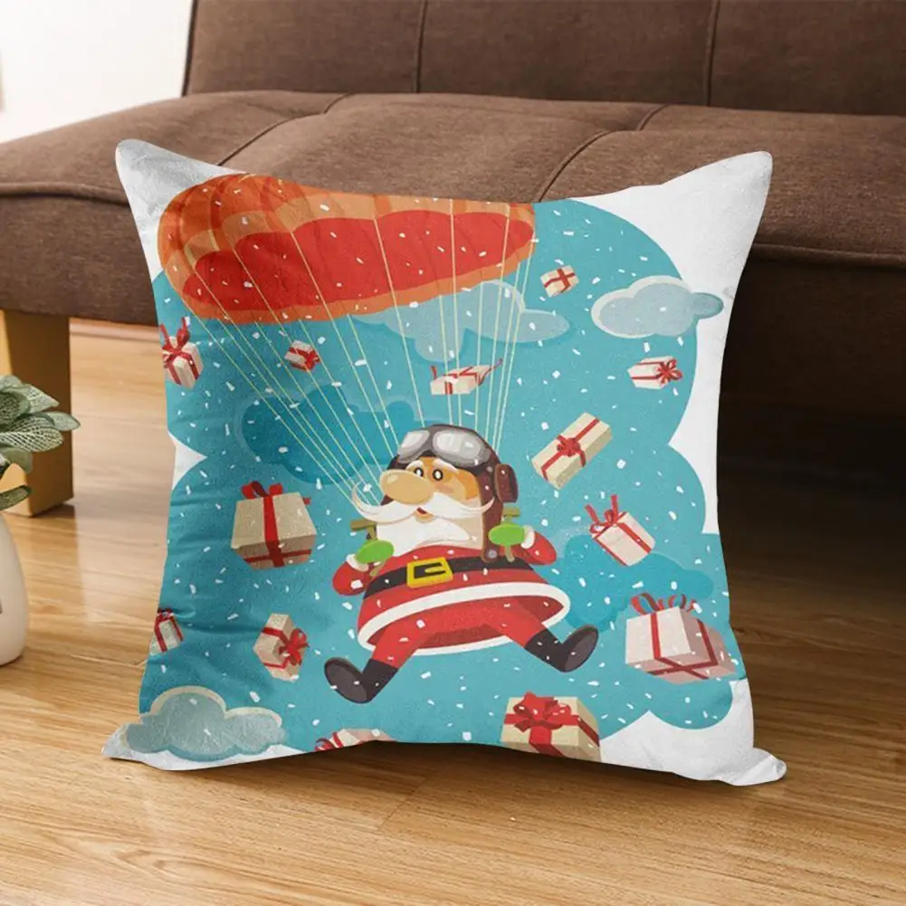 

Простой Рождественский наволочка из полиэстера, двухсторонний стильный наволочка со скрытой молнией