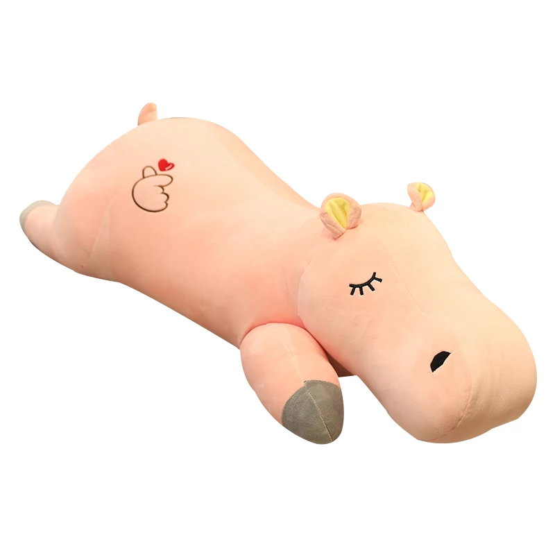 Новая плюшевая подушка Huggable Kawaii hippopotamus мягкая для сна диван домашний декор