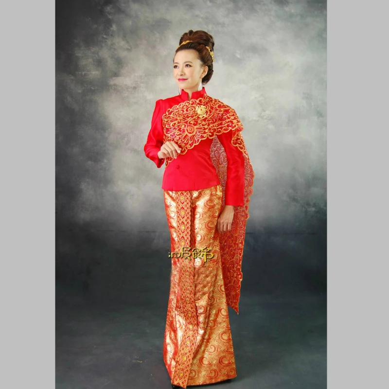 

Женское свадебное платье с длинным рукавом и воротником-стойкой