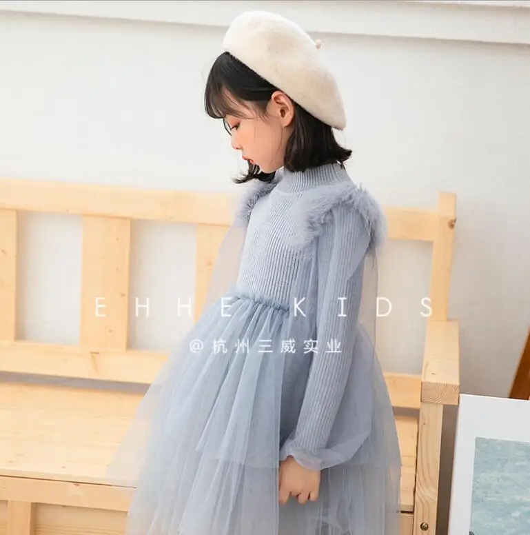 Новинка 2019 года модные кружевные платья-свитера в стиле пэчворк для малышей