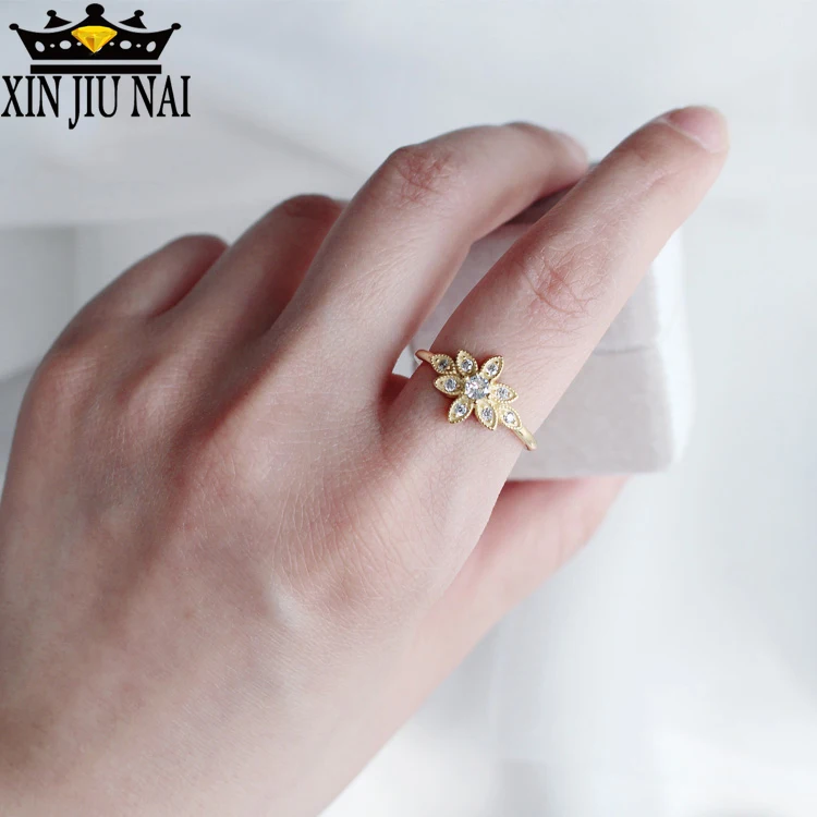 Женское кольцо из серебра 925 пробы Anillos 18 К Золотое с солнечным цветком Брендовое