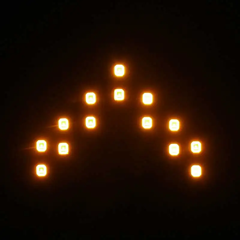 

TiOODRE 2 шт. желтый сигнальный светильник, прочная Светодиодная панель со стрелками светильник тели поворота, лампа для автомобильного мигани...