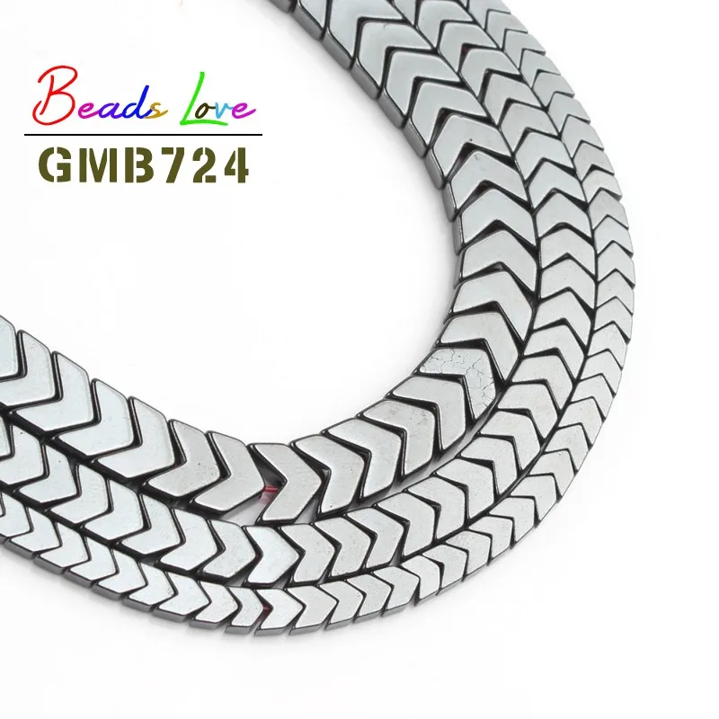 Черные гематитовые бусины из натурального камня v образный вырез свободные