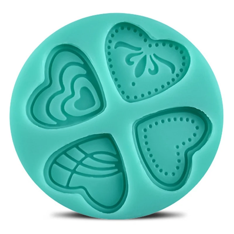 

Силиконовая форма для выпечки в форме сердца, инструмент для помадки, торта, шоколадных конфет, печенья, мыла