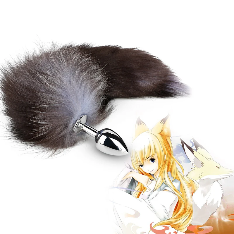 Cosplay лисий хвост Анальная пробка для женщин и мужчин маленькие симпатичные