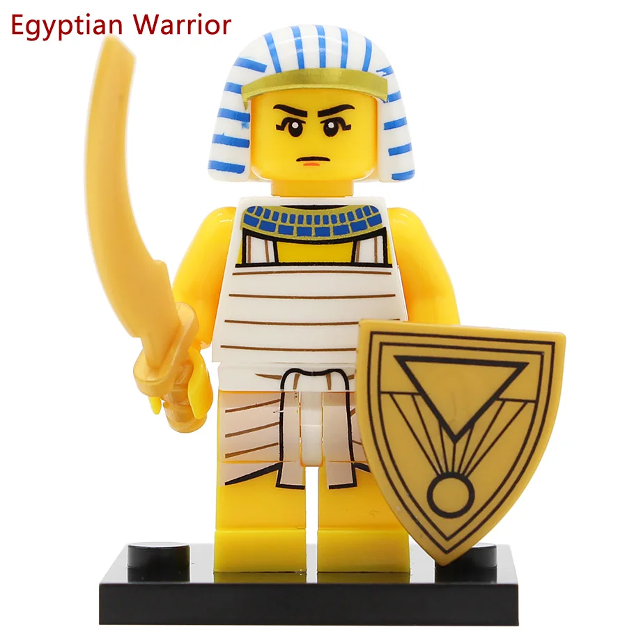 Egyptian Warrior X0161 фигурка ацтеков Египетский воин викингов Atlantis Мумия Фараон Одиночная распродажа варварские строительные блоки Набор Модель Кирпичи Игрушка - Цвет: Egyptian Warrior