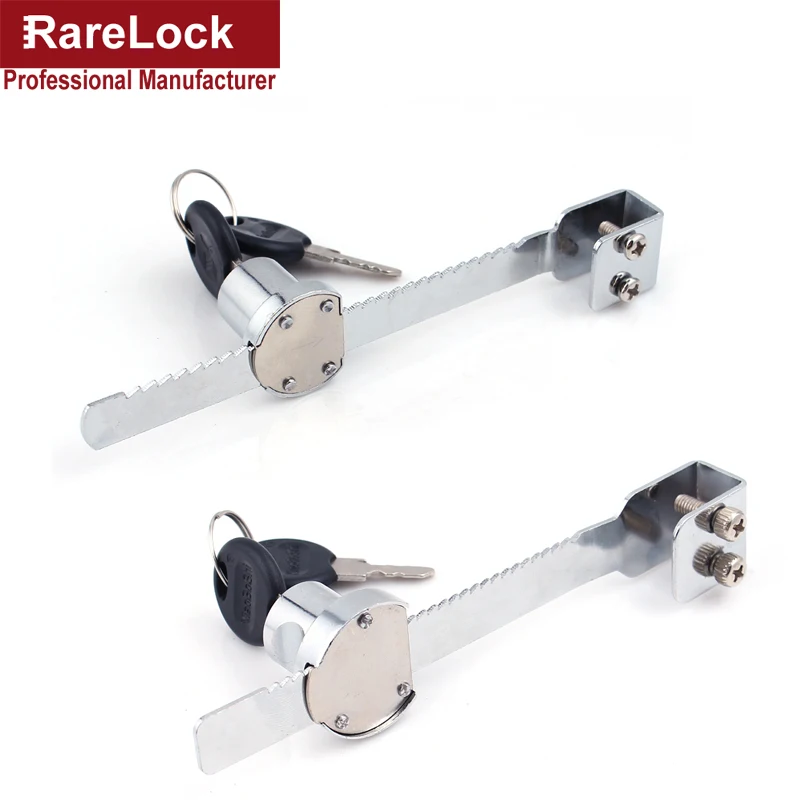 Rarelock раздвижная дверь замок дверь из оконного стекла защелка 2 ключа для гардероба офисная витрина MMS567 hh
