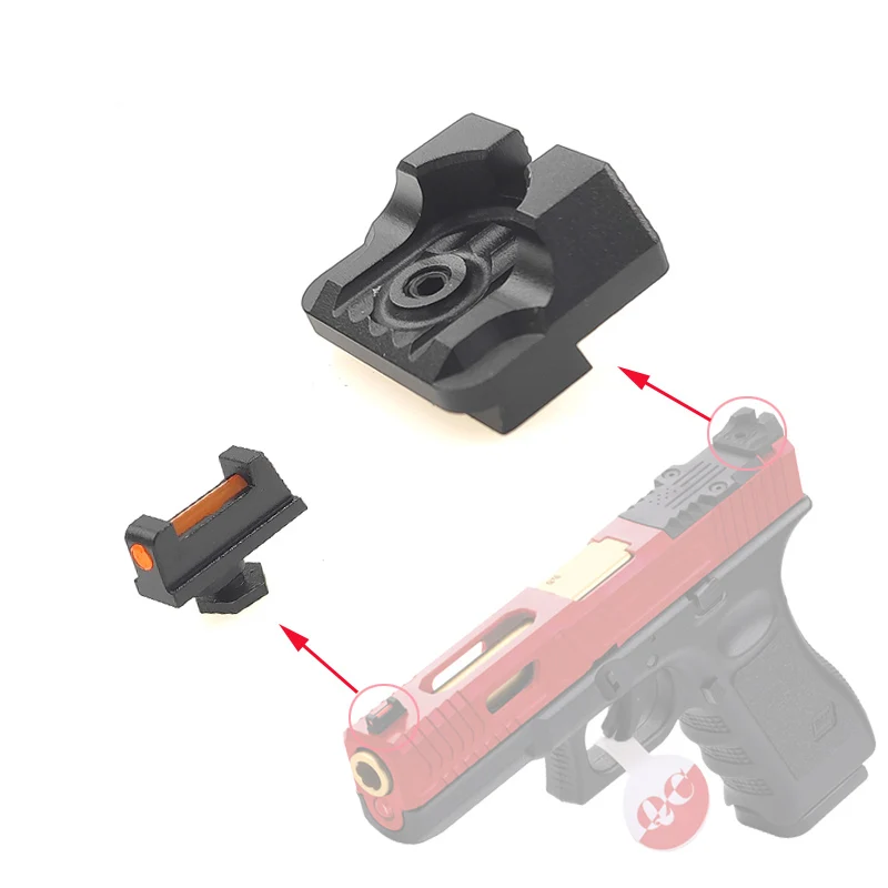 Прицел FTODSP. 230 волоконно оптический передний прицел и задний для Glock|Оптические