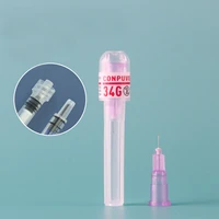 100pcs 34g needle piercing transparent syringe injection glue clear tip cap for pharmaceutical needle tools