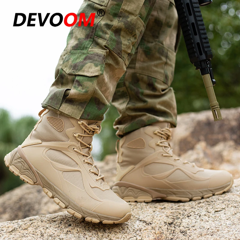 New Men Tactical Military Boots Special Desert Combat Ankle botasTacticas Hombre Army Work Waterproof Hiking Shoes Snow 45 | Спорт и