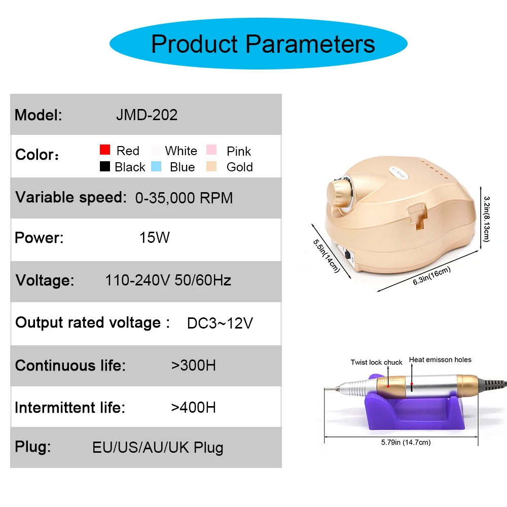 Аппарат для маникюра электрический аппарат профессионального с фрезами