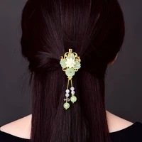 vintage ethnic coloured glaze hair pin women agate barrettes fashion hair clip hair accessories chinese style headwear