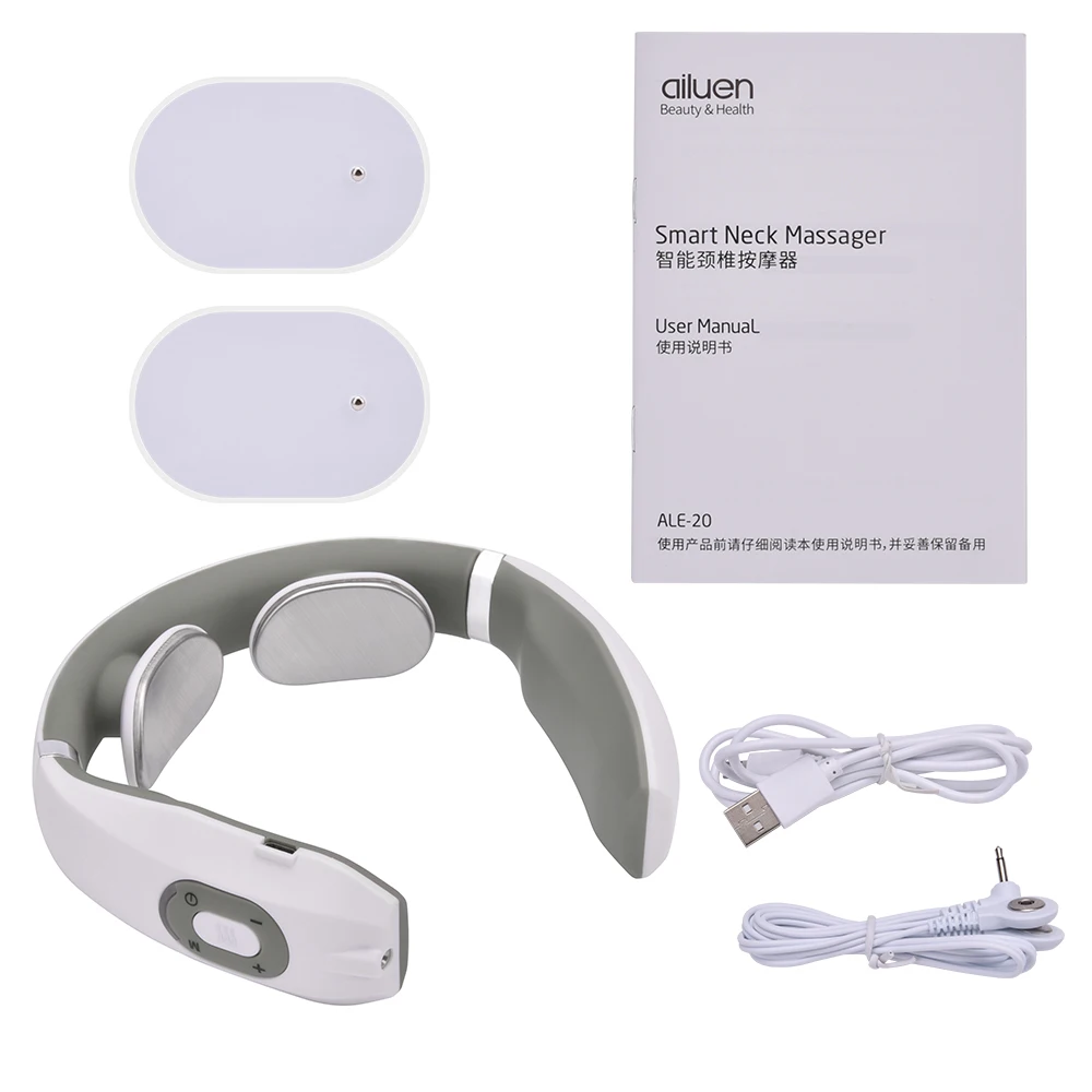 

Electric Pulse Neck Massager USB Rechargeable Cervical Traction Therapy Massage Stimulator Pain Relief Heating Function Massager