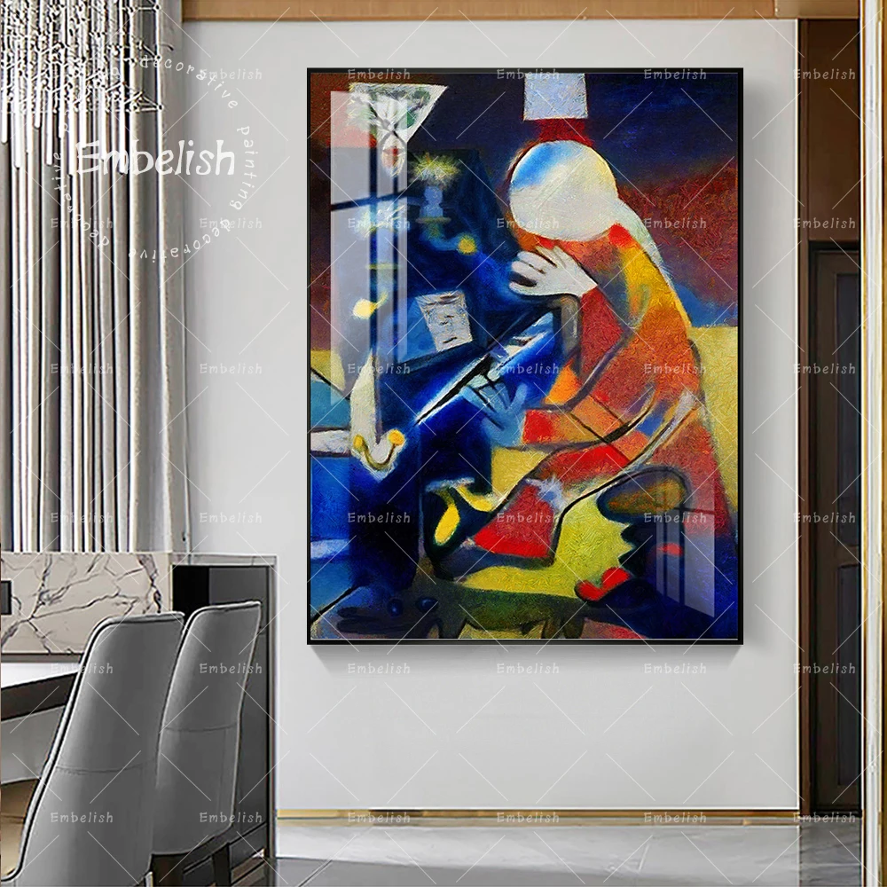 

Large Size Wall Art Pictures Abstract HD Canvas Oil Painting By Kandinsky Modern Home Decor Posters For Living Room