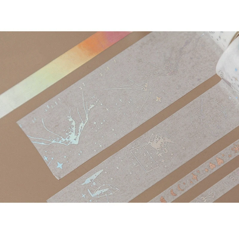 

5 Pcs Roll Lace Ribbon Adhesive Sticker Tape & 5 Pcs Gold Washi Tapel Chinese Style Masking Tape