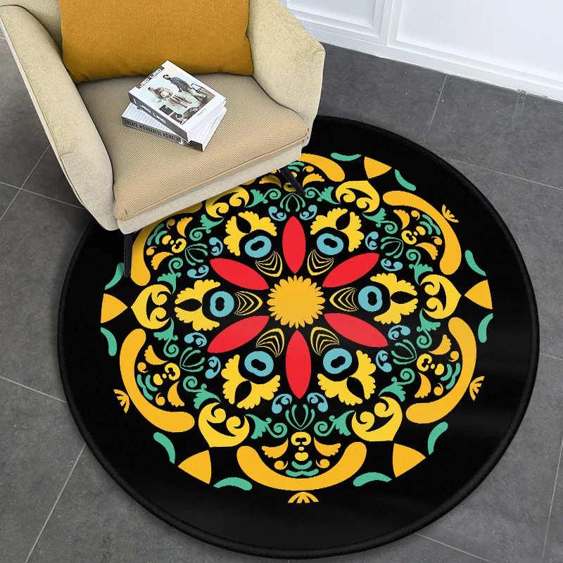 Круглый коврик в персидском стиле для спальни украшения дома молитва йоги дивана