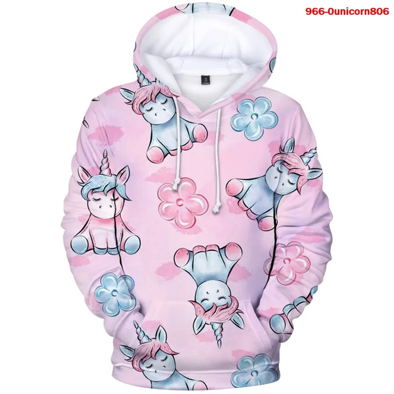 

2021 New Unicorn Print 3D Hoodies for Men Boys Fahsion Winter Sweatshirt Plus Size Hoodie Cartoon Unicorn Women Hooded Tops