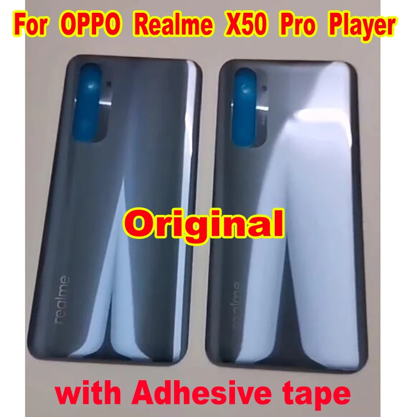 Задняя крышка батарейного отсека для OPPO Realme X50 Pro Player RMX2072 с клейкой лентой|Корпусы