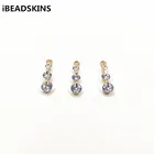 Новое поступление! Медь с кубическим цирконием, 24x6 мм, 40 шт., соединители для сережек, аксессуаров, детали для серег, для изготовления ювелирных изделий