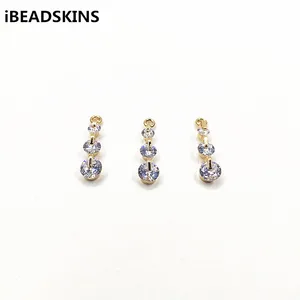 Новое поступление! Медь с кубическим цирконием, 24x6 мм, 40 шт., соединители для сережек, аксессуаров, детали для серег, для изготовления ювелирных изделий