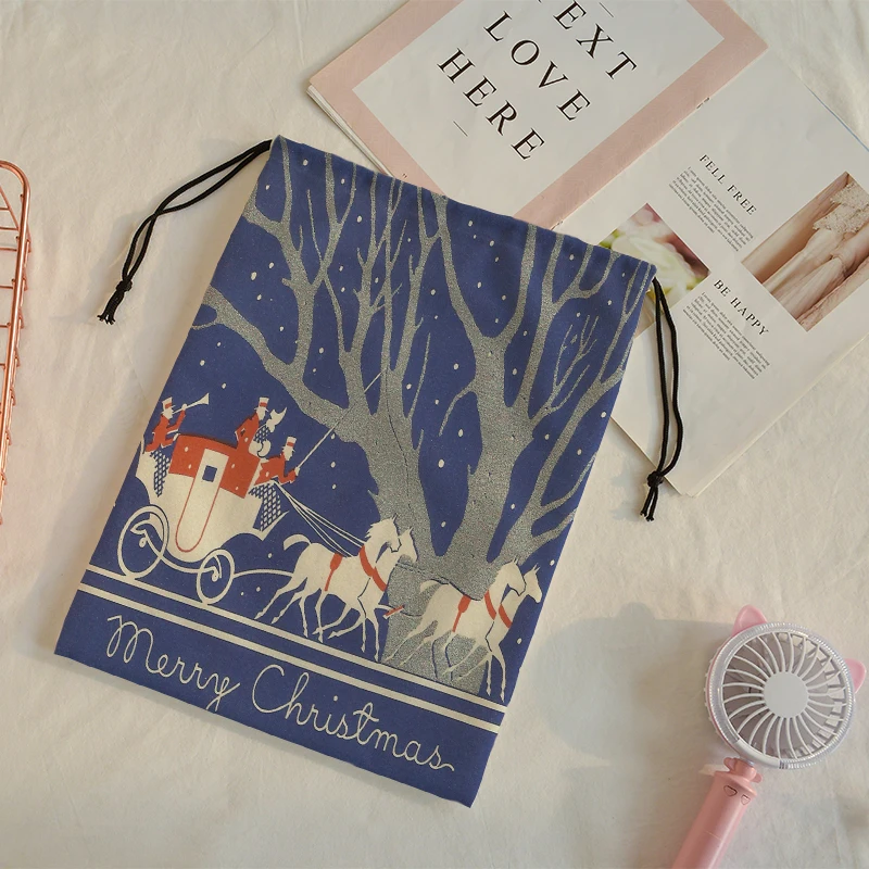 Подарочная карманная сумка с рождественским принтом рождественский подарок