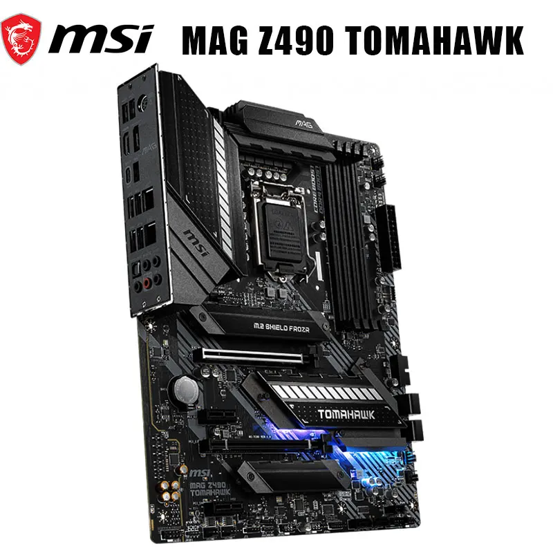 Kaufen MSI MAG Z490 TOMAHAWK Mainboard LGA 1200 Slot DDR4 Speicher 128GB PCI-E 3,0 M.2 USB 3,0 SATA Intel Z490 ATX Desktop Neue Placa Mãe