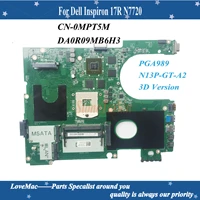high quality mpt5m cn 0mpt5m for dell inspiron 17r n7720 3d version laptop motherboard da0r09mb6h3 pga989 n13p gt a2 ddr3 tested