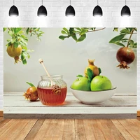 jewish new year rosh hashanah backdrop vinyl pomegranate honey branch photographic photography background polyester photocall