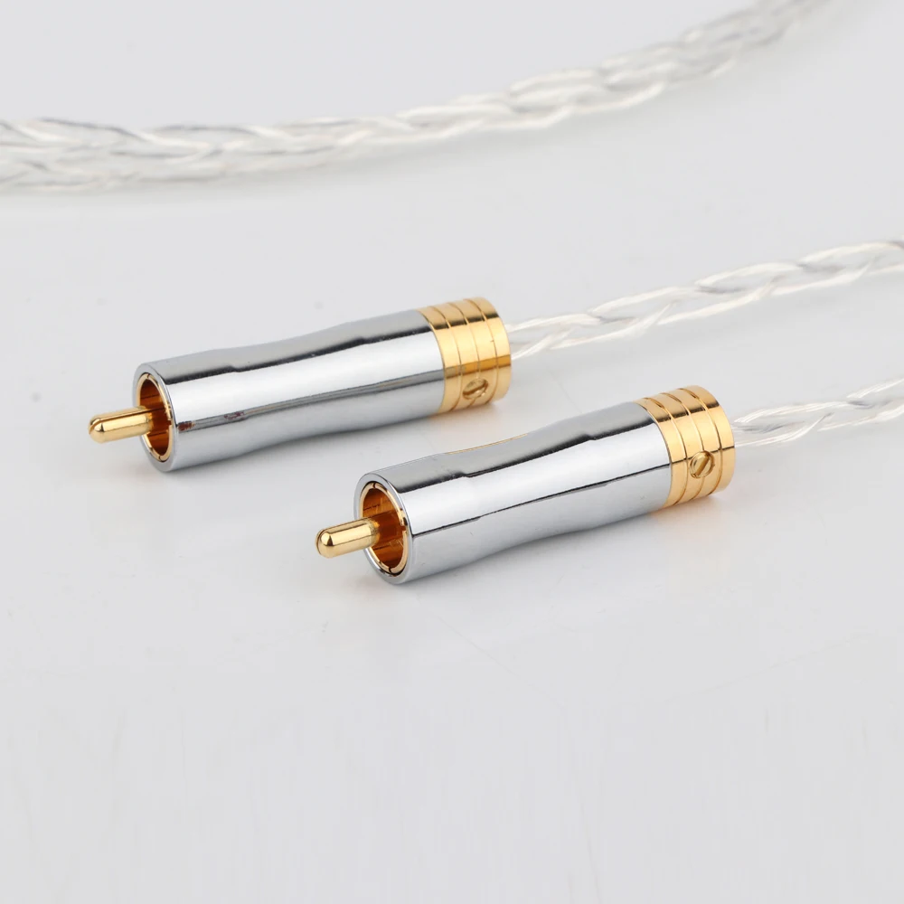 Пара 3AG Hifi 8N OCC медный посеребренный RCA к кабель штекер rca мужской аудио