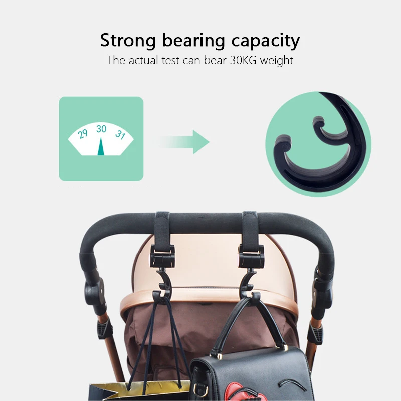 ⚡️ 2 шт. крючок для детской коляски с замком металлическая подвеска сумки