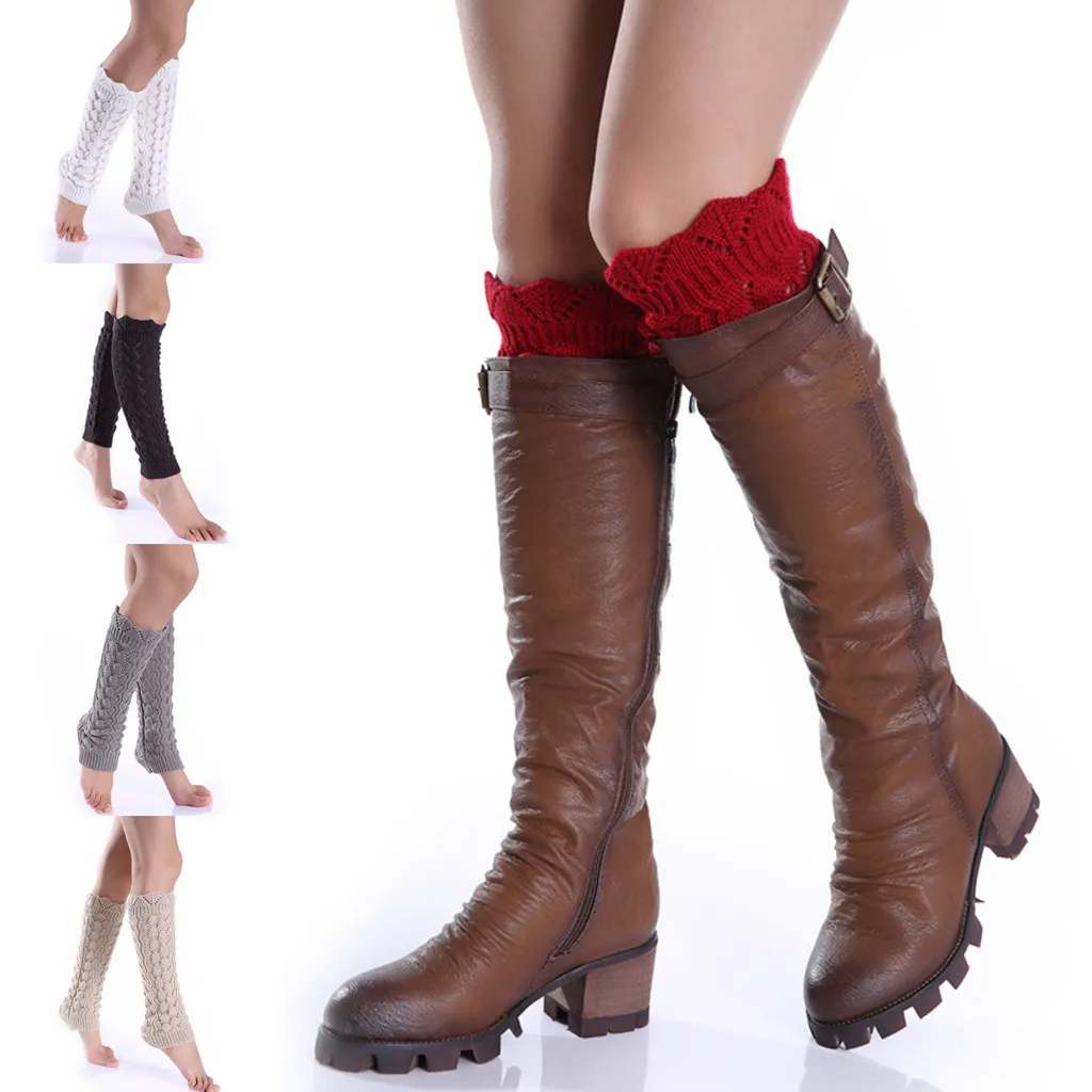Женские вязаные носки для деформации ног из чистой шерсти длинные с вырезами