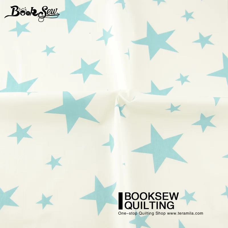 Домашний текстиль Booksew 100% хлопок саржевая ткань синие звезды узор в стиле пэчворк