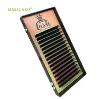 masscaku 16rows 716mm mix premium soft natural synthetic mink individual eyelash extension makeup maquiagem cilios makeup tool