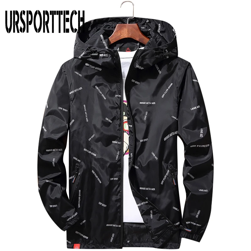 Весенняя мужская Тонкая куртка 2019 осеннее пальто размера плюс 8XL 10XL с капюшоном