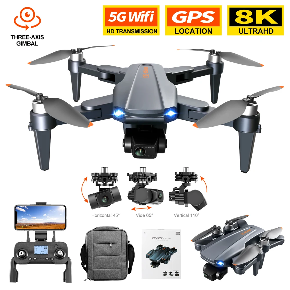 

EBOYU RG106 GPS Drone Brushless Motor 5G WiFi FPV 8K HD Camera Dual GPS Return Positioning Foldable RC Drone Quadcopter Toy RTF