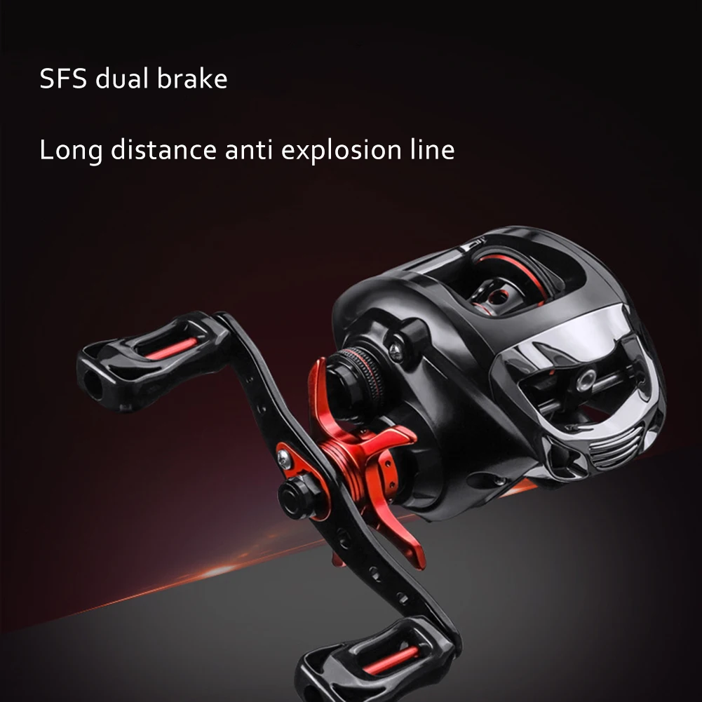 

Baitcasting Reel Fishing Reels 8kg Max Drag 12+1BB Dual Brake Saltwater Fishing Wheel 6.3/1 High Speed Gear Ratio for 2021 Gift