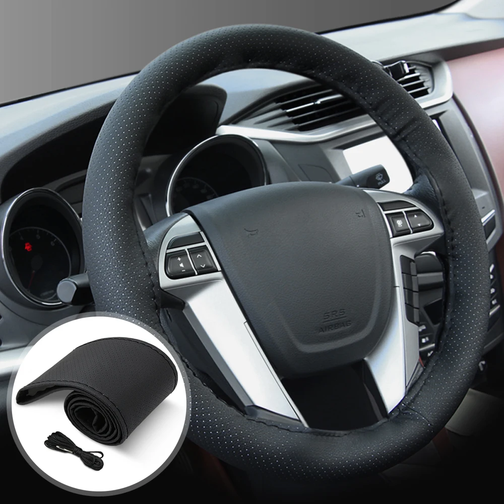 Чехол рулевого колеса автомобиля мягкая кожаная текстура для fiat punto doblo 500 500x Panda